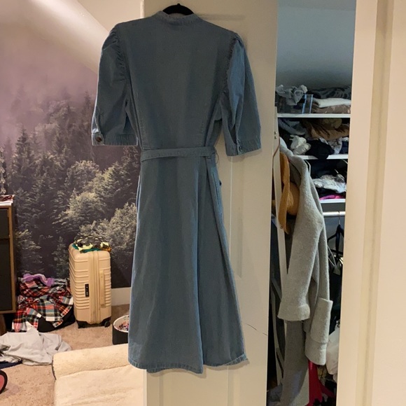 NWT Jean Dress with Puffy Sleeve - Picture 4 of 4